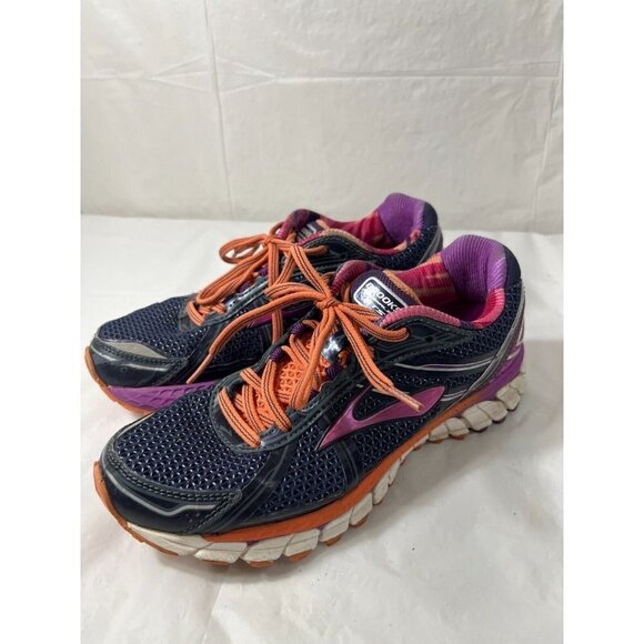 Brooks Adrenaline GTS 15 Running Shoes Womens Sz 8 M (B) Blue Purple Orange - Picture 9 of 10